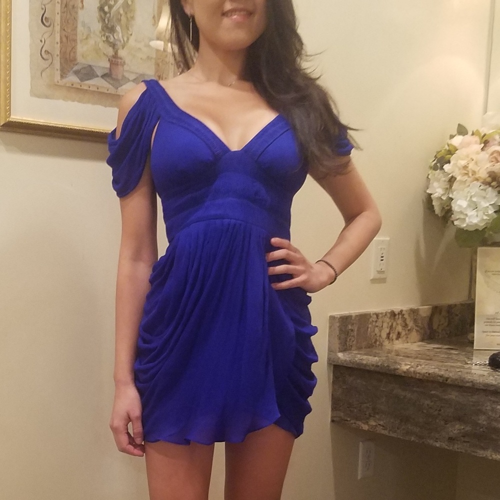 Catherine's Malandrino Royal Blue Draped Dress